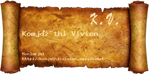 Komjáthi Vivien névjegykártya